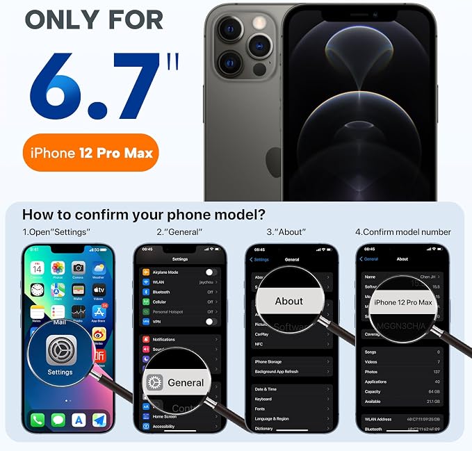 Miracase Silicone & Magnetic for iPhone 12 Pro Max Case, Orange | Compatible with MagSafe, Soft Microfiber Lining, Premium Silicone Case Shockproof Drop Protection Phone Case for 12 Pro Max - Image 2