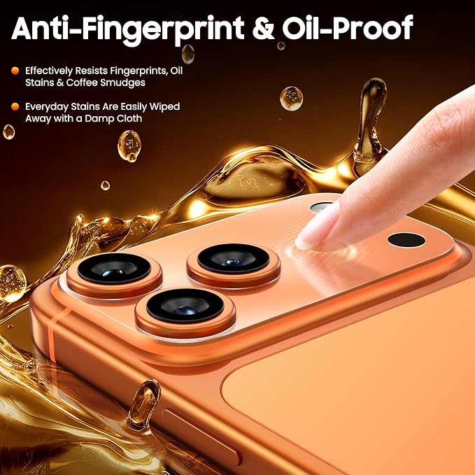 Uyiton 3 Pack for iPhone 17 Pro Camera Plateau Protector - Matte PET Film | Ultra-Thin, Invisible & Bare-Hand Feel, Scratch-Resistant, Case-Friendly, Protects Camera Base Only – Not Cover Lens - Image 4
