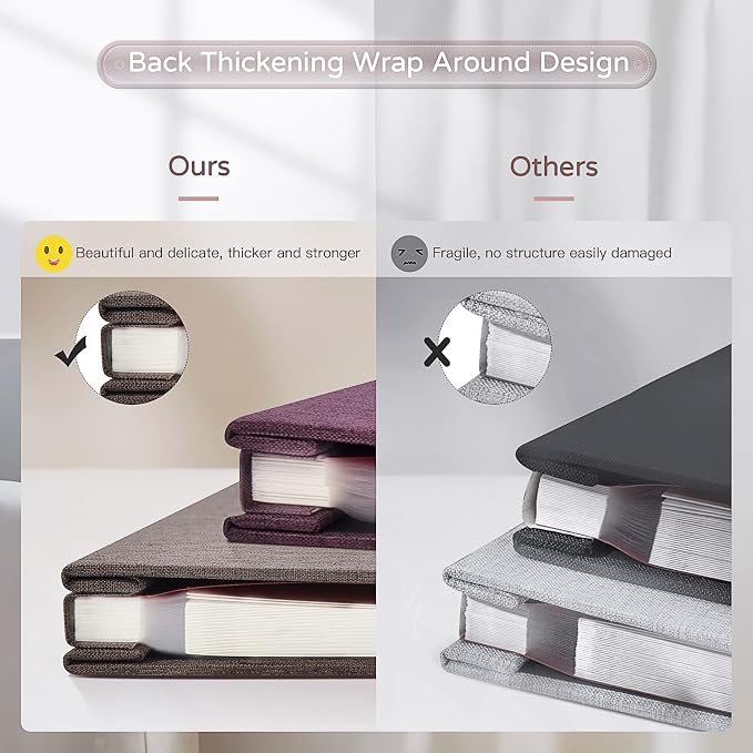 Popotop Large Photo Album Self Adhesive 4x6 5x7 8x10 Scrapbook Album DIY Picture Book,Gifts for Mom,Family Baby and Wedding,with Metal Pen and Plastic Board - Image 6