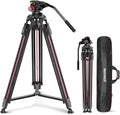 NEEWER 79"/2m Video Camera Tripod with Fluid Head, One Step Quick Release Aluminum Heavy Duty Tripod Stand with QR Plate Compatible with Canon Nikon Sony DSLR Camera Camcorder, Max Load 17.6lb, LL38 by Neewer