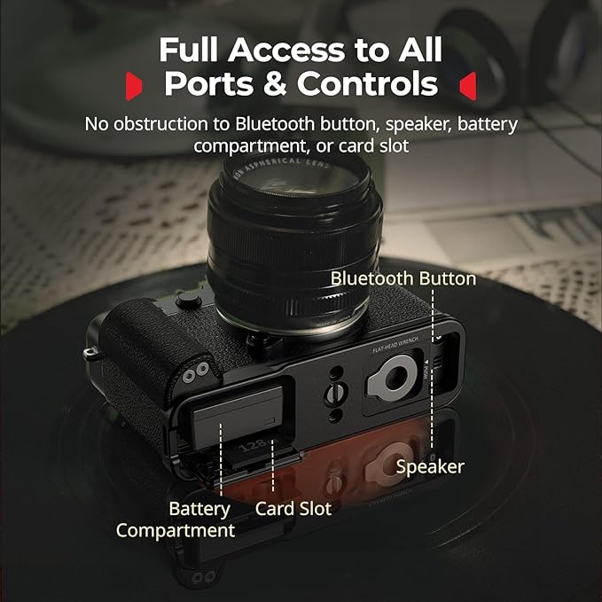 SmallRig L-Shape Grip Handgrip for Fujifilm X-E5 with Shutter Button | Built-in Quick Release Plate for Arca, 1/4"-20 Threaded Holes, Lightweight Ergonomic Grip - Image 5