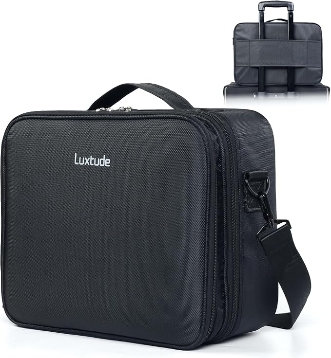 Luxtude Electronic Organizer Travel Case Large, Double Layer Tech Bag | Home Electronics Bag Fits for iPad (Up to 12.9 in), Sturdy Storage for Dji, Camera by Luxtude