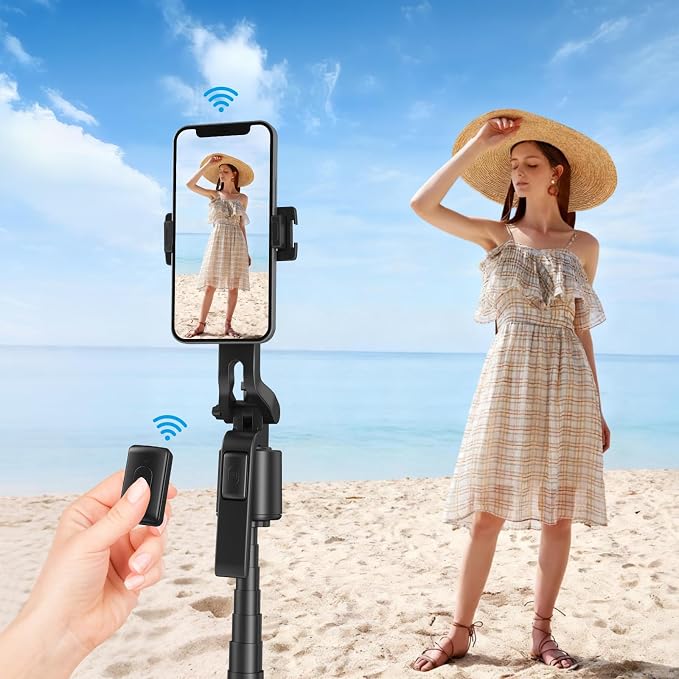 70 inch Autoface Tracking Tripod for iPhone, Gesture Control, Face Tracking Camera 360°Rotation Phone Tripod, Gimbal stabilizer for Smartphone, Perfect for Live Streaming, Content Creator - Image 6
