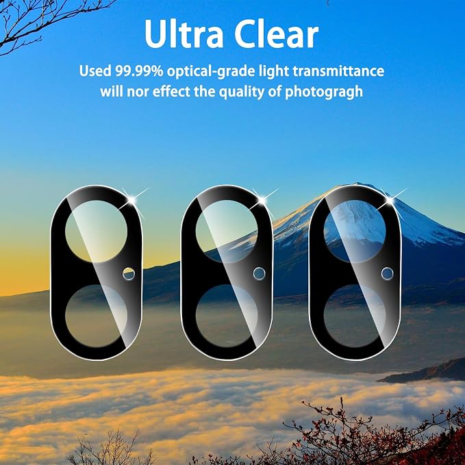 Dengduoduo Camera Lens Protector for iPhone 16 and 16 Plus 3 Pack, Tempered Glass, Ultra HD, 9H Hardness, Anti-Scratch, Case Friendly, Easy to Install [No Affect on Night Shots] - Image 3