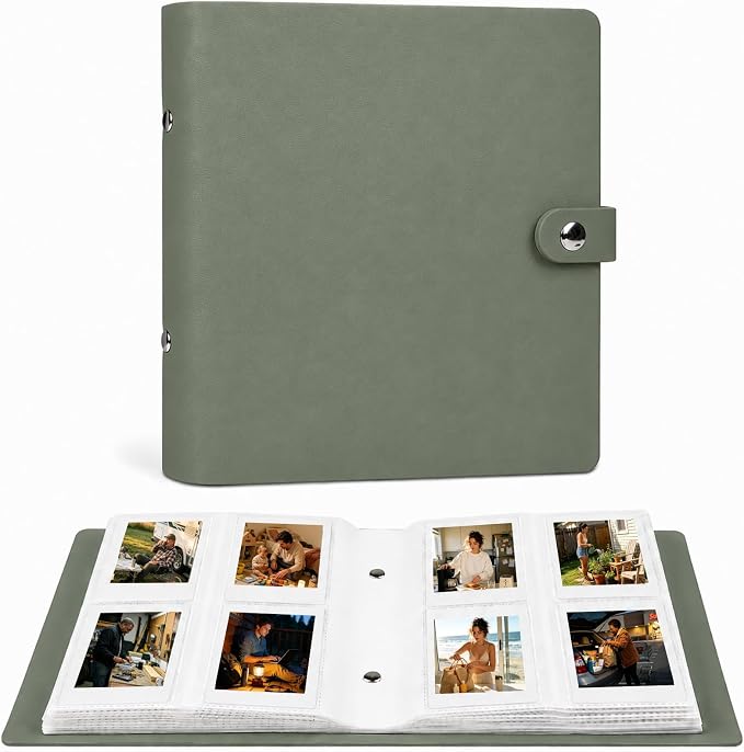 Ruibytree 320 Pockets Album for Instax Mini & Polaroid 2x3" Pictures, Green | Gift-Ready Packaging, PU Leather Cover, Acid-Free Pages, Side-Loading Clear Pockets, Durable Binding, Easy Photo Viewing by 2x3PhotoAlbum4x6PhotoAlbum35x425PhotoAlbumGoPhotoAlbum85x11VinylStickerPaper