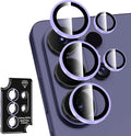 for Samsung Galaxy S26 Ultra Camera Lens Protector, Individual Metal Ring Tempered Glass Lens Cover, [Strong Adsorption] Scratch Resistant Ultra-Thin HD Clear Lens Cover, 1 Set-Purple Shine by Btscase