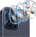 Camera Lens Protector (3 Pack) Compatible with iPhone 15 Pro 6.1" & iPhone 15 Pro Max 6.7" Camera Lens Cover Protection, 9H Tempered Glass, HD Clear Anti-Scratch [Does Not Affect Night Shots] by AIYEENDirect