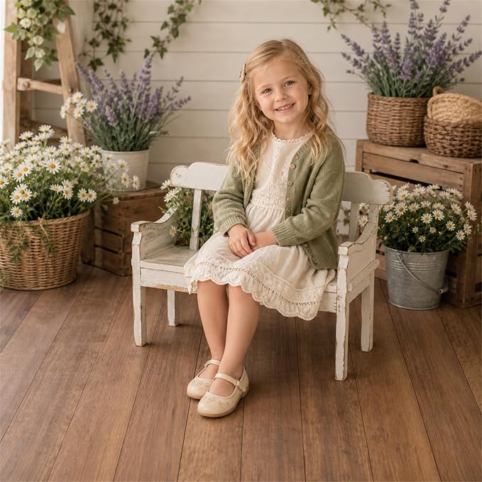 Kate Brown Wood Plank Photography Floor Mat Rubber Photo Studio Backdrop | Warm Natural Timber Texture Non-Slip Floor Drop For Rustic Newborn, Kids, Portrait, Food, Crafts, Product Photography 5x4ft - Image 2