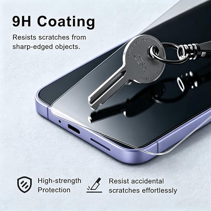 3 Pack Screen Protector for Google Pixel 9a Tempered Glass | Supports Ultrasonic Fingerprint Unlocking, Featuring Anti-Scratch 9H Hardness & Easy Alignment Kit - Image 5