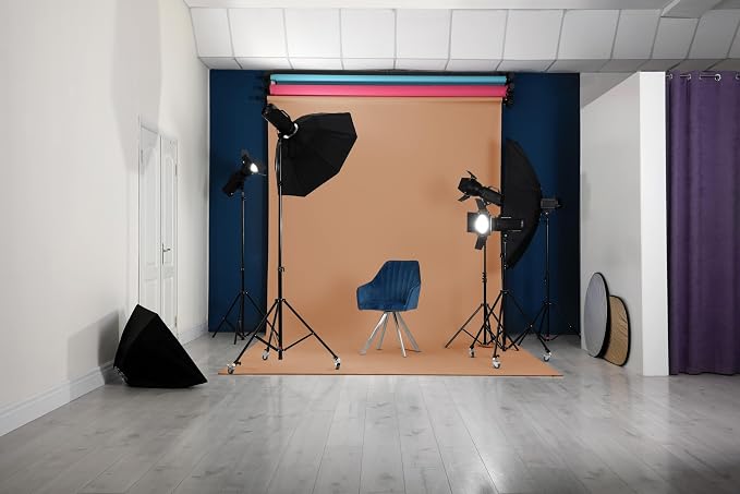 Denny Mfg Seamless Paper Backdrop for Photoshoot, Brown Latte, 107in x 36ft | Photography Backdrop, Matte Finish for Portraits, Product Photos and Video Shoots, with Free Roll Gaffer Tape (2 in x 13 ft) - Image 7