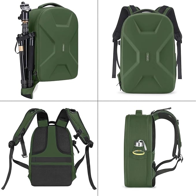MOSISO Camera Backpack, DSLR/SLR/Mirrorless Photography Camera Bag | Waterproof Hardshell Bag with Insert&Tripod Holder&Laptop Compartment Compatible with Canon/Nikon/Sony, Army Green - Image 5