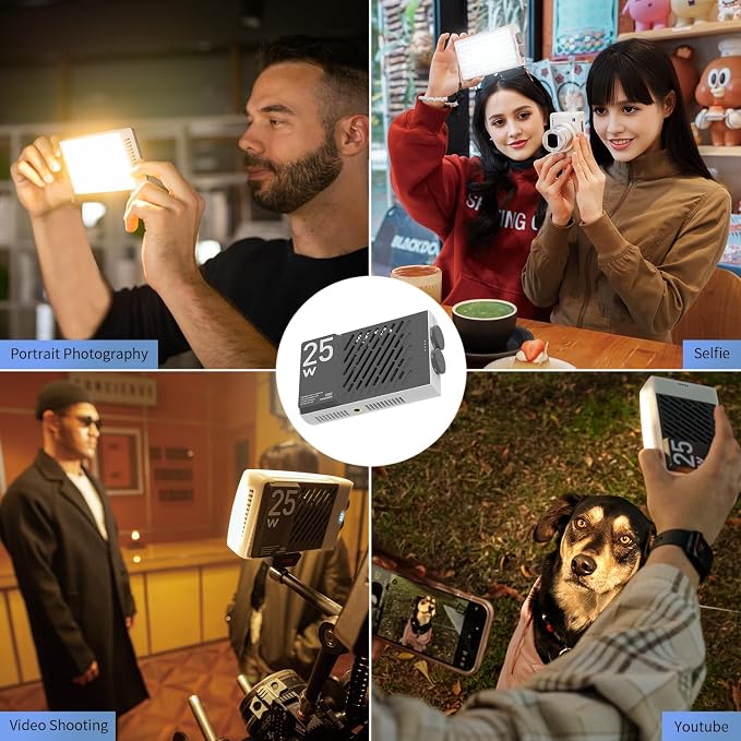 ZHIYUN CINEPEER CM25 25W LED Video Light Pocket-Sized Mini Portable Light - Image 7