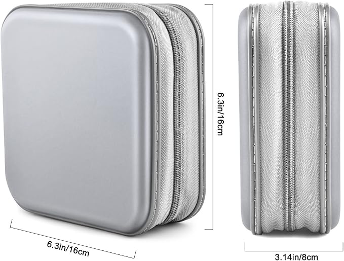 48‑Capacity Hard Plastic CD/DVD Binder for Car, Home & Travel | Zipper‑DVD Organizer, Scratch‑Resistant Sleeves Shield Discs From Dust & Damp; Stores Music, Video, Gaming & Blu‑ray Discs - Image 6
