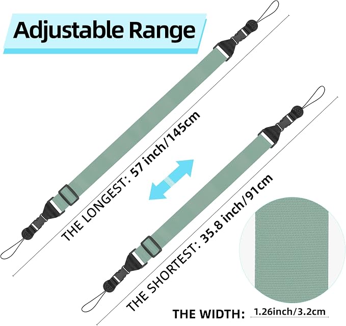Adjustable Shoulder Strap, iPad Strap Nylon Neck Lanyard | for iPad/Samsung Tablet Case,Camera Binocular Crossbody Laptop Luggage Bag - Image 2