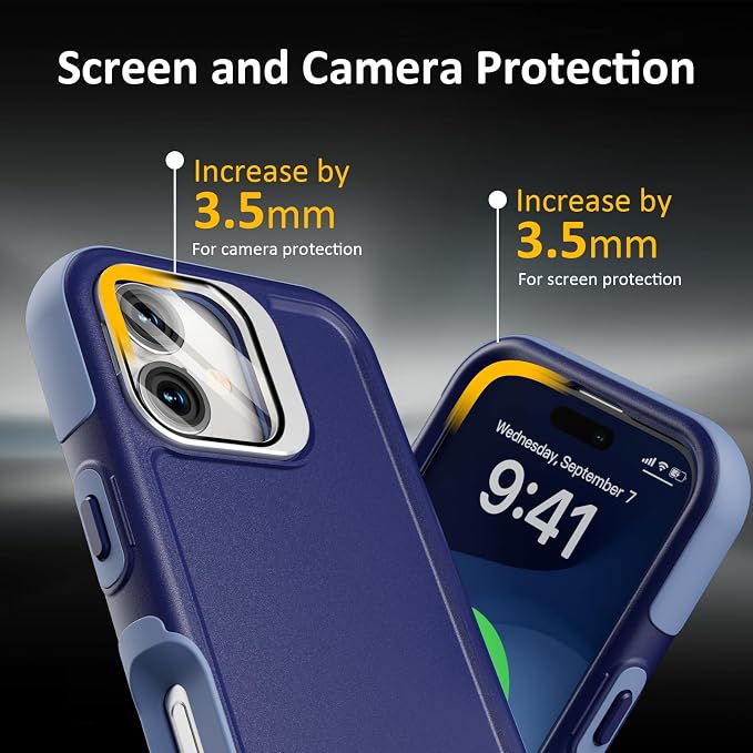 Follaroma Magnetic for iPhone 17 Case with Camera Cover Stand, Blue-Purple | Built-in Glass Camera Cover Stand,Compatible with MagSafe,Heavy Duty Shockproof Protective,Military-Grade Anti-DropDual Case - Image 7