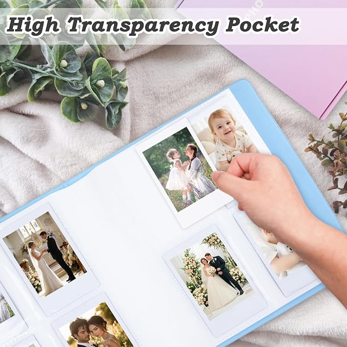 320 Pockets Photo Album for Polaroid 2x3" & Instax Mini Photos, Blue | Gift-Ready Packaging, Beautiful Photo Book, Safely Keep Your Wedding-Anniversary-Birthday-Travel Memories or Mini Cards - Image 7
