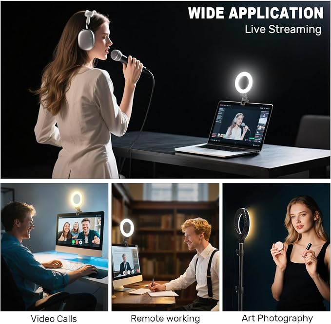 Anautin Ring Light for Video Conference Lighting,360°Adjustable,Portable LED Video Conference Lighting for Monitor,Laptop&Desktop Computer,Streaming Light for Zoom Meetings, Selfie Makeup, Video Calls - Image 7