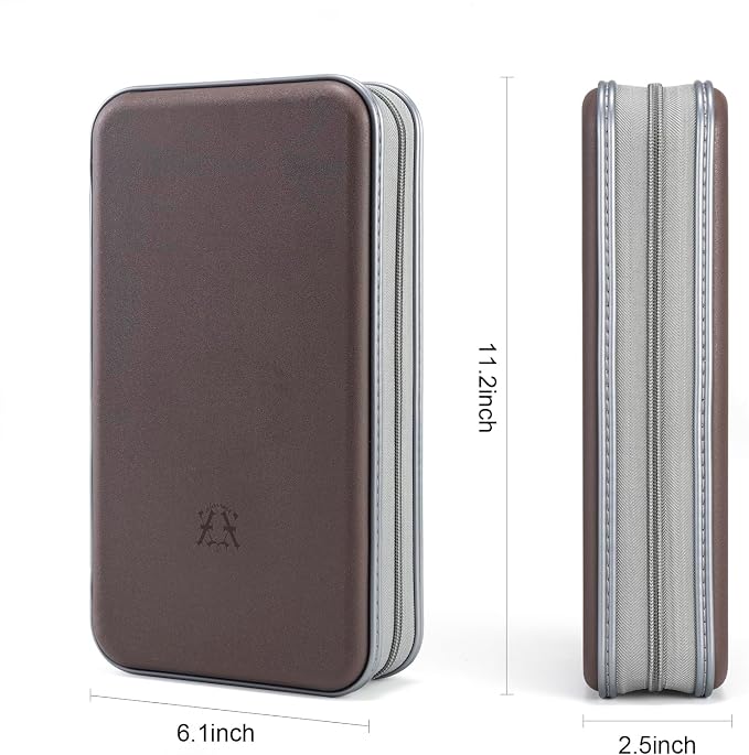 alavisxf xx CD Case, 96 Capacity Hard Plastic Organizer Wallet for Car | CD DVD Holder, Portable Hand Strap, Zipper Closure, Anti-Slip Scratch-Resistant Sleeves, Disc Storage, for Home Office Travel - Image 4