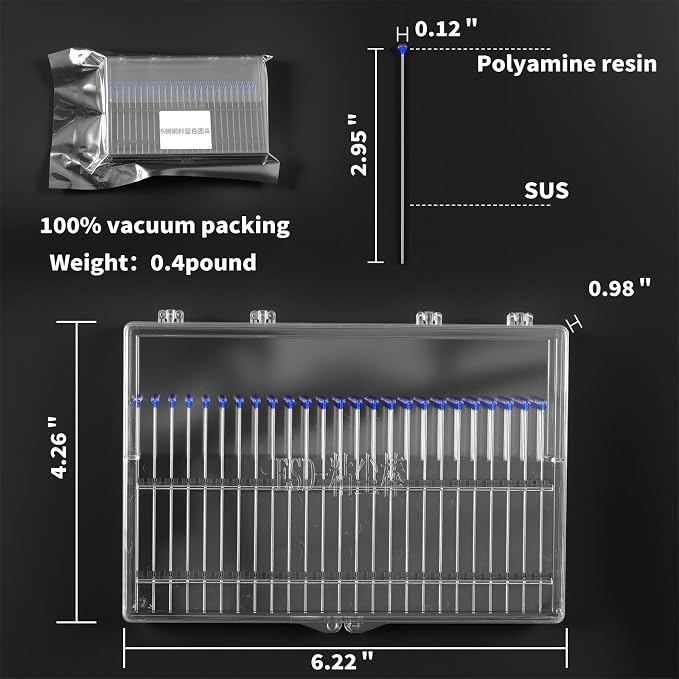 ESD Professional Stainless Steel Gel Swab Sticks for Cleaning Camera Lenses, sensors, PCB, SMT, semiconductors and Electrostatic Sensitive Equipment. (Blue-100Packs, High Viscosity) - Image 2