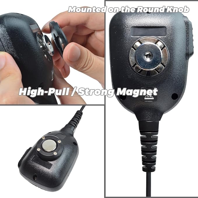TWAYRDIO Magnetic Radio Mic Holder 2-Pack, Mobile Microphone Magnet Mount, CB Mic Hanger, for Motorola Kenwood Mics, Mounting Solutions for Car Truck Dash Board - Image 3