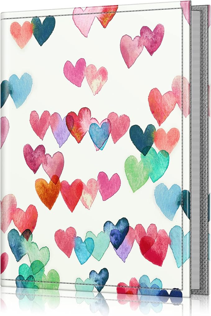 Fintie Photo Album 4x6 Photos - 52 Pockets Small Wallet Albums For Family | Vegan Leather Cover, 4X6 Picture Keepsakes, Family/Wedding/Travel Memory Book, Baby/Kids/Boys/Girls Gift, Raining Hearts by Fintie