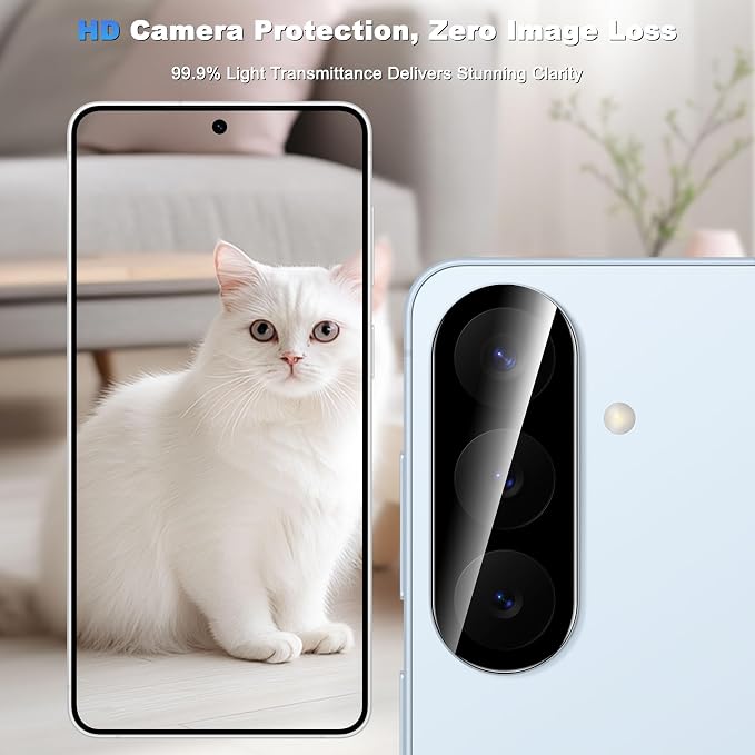 WHPXJY 2026 New Upgrade for 3 pack Samsung Galaxy S26 Camera Lens Protector-Tempered Glass Cover, 9H+ Shatterproof/Anti-scratch/Maintains Original Clarity/Easy to Install - Image 4