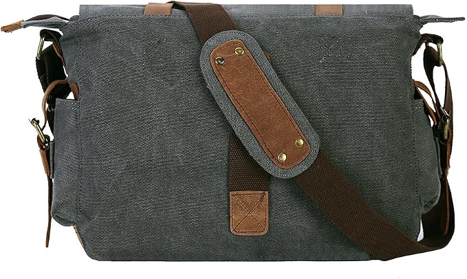 Men's Lightweight Vintage Waterproof Canvas DSLR SLR Shockproof Camera Shoulder Messenger Bag Sling Bag - Image 8