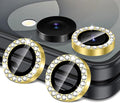 for Samsung Galaxy Z Flip 8 Camera Lens Protector, Individual Metal Ring Tempered Glass Lens Cover, [Strong Adsorption] Scratch Resistant Ultra-Thin HD Clear Lens Cover, 1 Set-Gold Diamond by Btscase