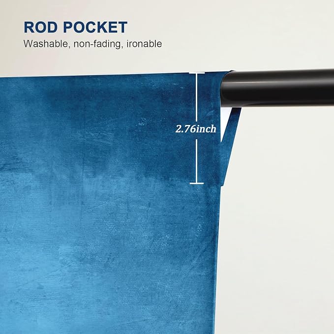 5x7ft Vintage Blue Backdrop for Photography Blue Photo Backdrop Portrait Photo Studio Prop Background for Photoshoot Photo Parties Video Studio Backdrops Prop - Image 4