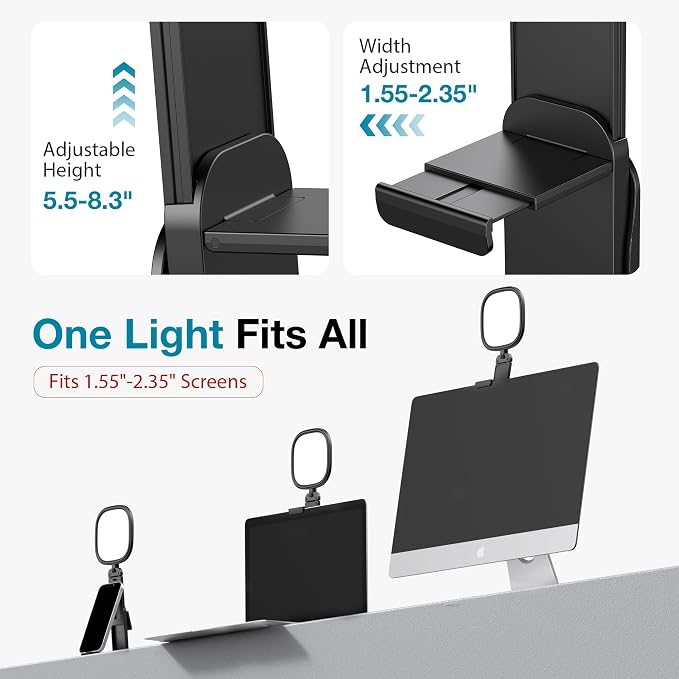 InnoGear Ring Light with Stand for Desk Computer Selfie 120 LED 50 Modes | LED Lights for Video Conference, Clip On, Portable, 5 Color Modes, Adjustable, Monitor, Laptop, Easy to Attach, Recording - Image 7