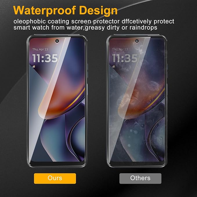 3 Pack Privacy Screen Protector for Motorola Moto G 5G 2025 With 3 Pack Camera Lens Protector, Anti Spy Tempered Glass Film, 9H Hardness, Black Protector, Anti-Scratch, Bubble Free - Image 7