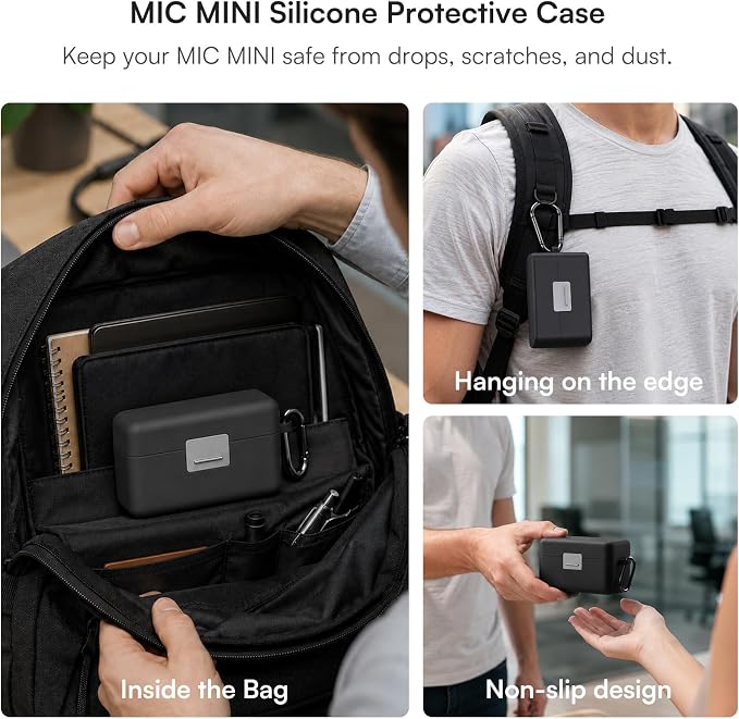 DJI Mic Mini Combo + Silicone Case + Colorful Wind Muff + Selfie Light | Wireless Microphone for iPhone/Camera/Android, Ultralight, Detail-Rich Audio, 48h Use, Noise Cancelling, Streaming, Vlog - Image 4