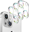 3 Pack Dengduoduo Tempered Glass Camera Lens Protector for iPhone 14 6.1" & iPhone 14 Plus 6.7", Glitter Bling Diamond, Ultra HD, 9H Hardness, Anti-Scratch, Case Friendly, Easy to Install [No Affect on Night Shots] by Dengduoduo