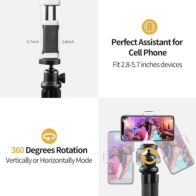 Phone Tripod for iPhone, Flexible Mini Stand with Remote for Recording | Compact flexible tripod with remote, ideal for selfies, video recording, travel and everyday phone support - Image 5