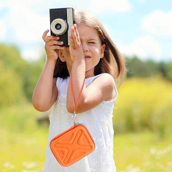 Digital Camera Case for AbergBest 21 Mega Pixels 2.7" LCD Rechargeable HD/Kodak Pixpro/Canon PowerShot ELPH 180/190/Sony DSCW800/DSCW830 Cameras, Travel Carrying Protective Case for Camera- Orange - Image 7
