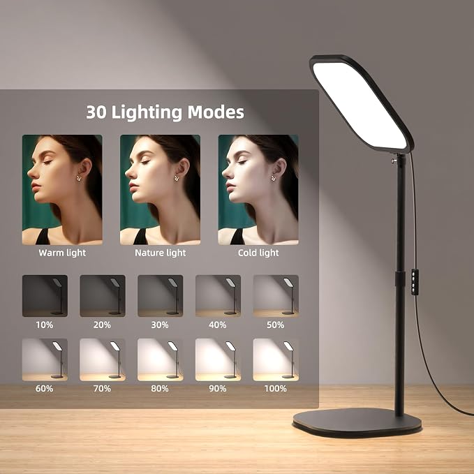10in Zoom Lighting for Computer, Full-Screen LED Video Conference Light, Desk Ring Light with Stand and Phone Holder for Video Call, Webcam, Home Office, Podcast, Online Meeting, Live Streaming - Image 3