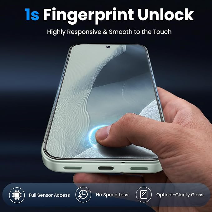 for Google Pixel 11 Pro HD Screen Protector & Camera Lens Protector | 9H Tempered Glass, Fingerprint Unlock, Anti-Scratch, Full Coverage, Easy Installation Tool, Case Friendly, Bubble Free - Image 2