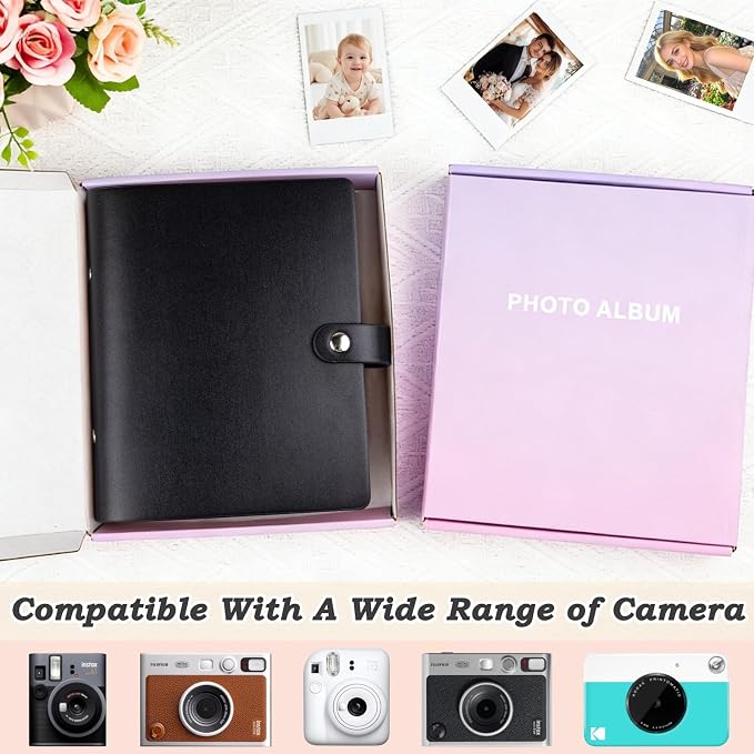 320-Pocket Photo Album for Polaroid 2x3" & Instax Mini Photos, Black | Gift-Ready Packaging, Beautiful Photo Book, Safely Keep Your Wedding-Anniversary-Birthday-Travel Memories or Mini Cards - Image 5