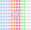 60 Pack Contact Lens Cases Bulk, Transparent Cute Contact Lens Case for Home & Travel, 6 Color (60) by Unknown