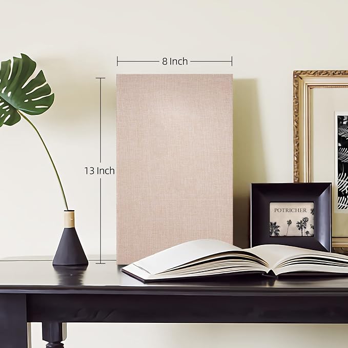potricher Photo Album for 4x6 300 Horizontal Pockets Linen Cover Small Capacity Picture Book for Family Wedding Baby and Anniversary (Beige) | Small Capacity 4x6 Picture Albums with Horizontal Pockets, 4x6 Photo Book for Family, Wedding, Baby, Anniversary - Image 2