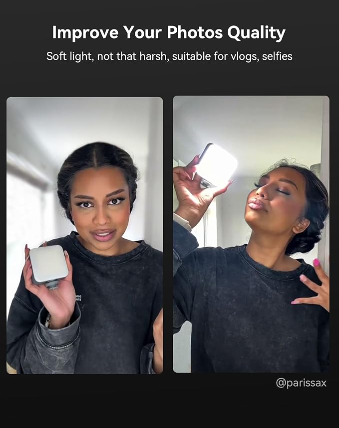 SmallRig P96 Mini LED Video Light, Bi-Color 2700-6500K Portable Light | CRI 95+, 2200mAh, with Camera Cold Shoe Adapter, for Content Creator Photography Vlogging, for TikTok, YouTube Streaming - Image 5