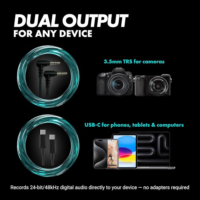 Movo VXR10-AI v2 Shotgun Microphone with AI Noise Cancellation - Camera Microphone for DSLR, Smartphone & Computer - Supercardioid On-Camera Mic with 3.5mm & USB-C Cables - Latest Version - Image 5