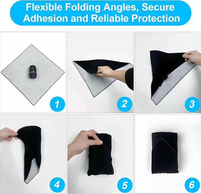 Camera Wrap, 17.7''×17.7'' Premium Protective Self-Adhesive Cameras Cloth | Lens Camera Wrap, Anti-Scratch Camera Sleeve, Washable Lens Pouch for DSLR Camera, Phone, Accessories Laptops, Cosmetic - Image 7
