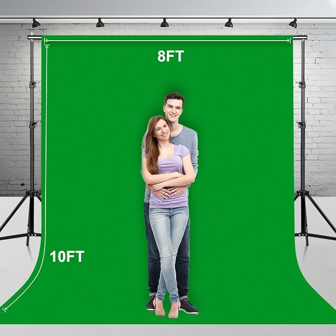 BEIYANG 8 Ft x 10 Ft Photography Backdrop Green Screen, Green Background Fabric Wrinkle Resistance, Greenscreen Photo Background for Chromakey Photo Studio Video Shooting - Image 7