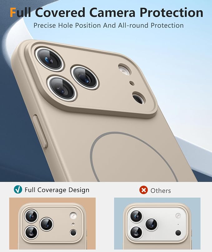 FNTCASE for iPhone 17 Pro Max Case, Fit for Magsafe, Screen Protector | Full Camera Protection, Integrated Silicone, 14FT Military Grade Drop Proof, Shockproof Protective Phone Cover, Full White - Image 4
