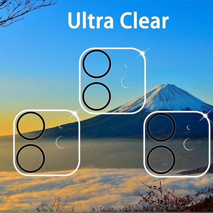 Dengduoduo 3 Pack Camera Lens Protector for iPhone 11 & iPhone 12 Mini, Ultra HD, Tempered Glass, 9H Hardness, Anti-Scratch, Case Friendly, Easy to Install [No Affect on Night Shots] - Image 3