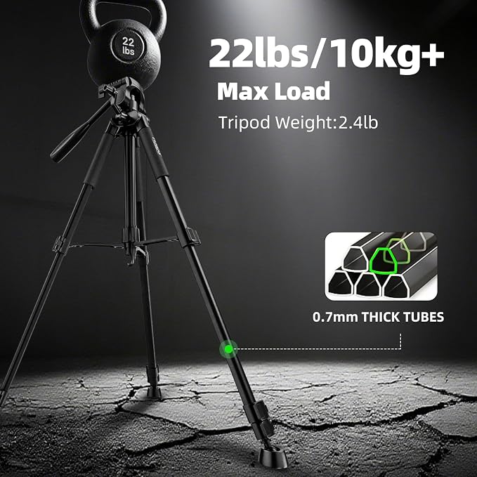 Huepar Tripod 50-inch Extendable Height Tripod Use with Laser Level, Point Lasers, Lazer Distance Measures, 1/4" and 5/8" Thread Mount for for Varieties Tools, Outdoor and Indoor T13A - Image 4