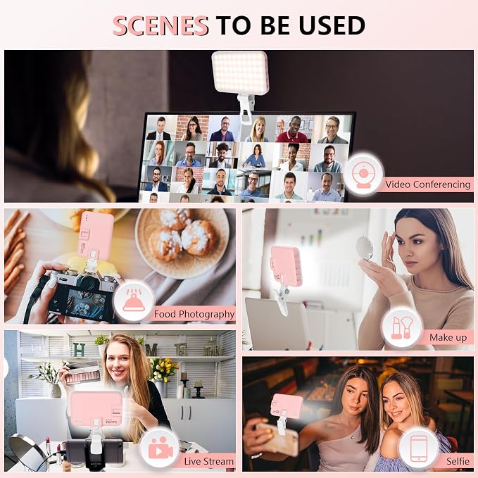 BANSINE LED Phone Light - USB-Rechargeable Portable Photo Light with 97+ CRI, Up to 6500K Color Temperature for Selfie, Zoom Conference, Video, Makeup and Live Stream - Image 7