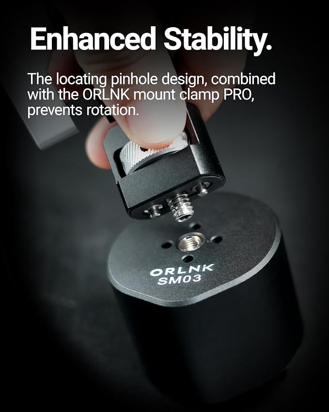 ORLNK Tripod Adapter Mount for Starlink Mini with 1/4"-20 - Flush Install | Fits Quick-Release Plate, Ball Mount Clamp, Flush Installation, Lightweight Aluminum Alloy, ORLNK SM04 Silver Grey - Image 7