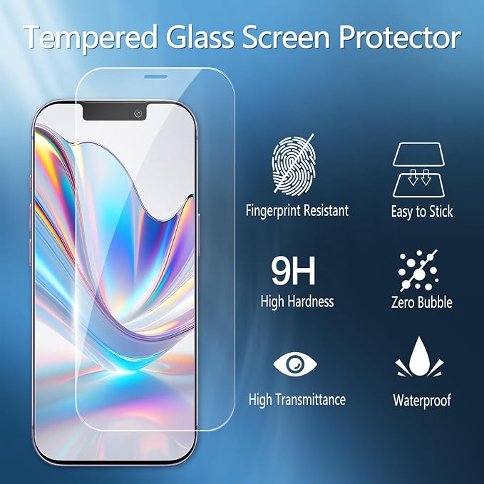 2 Pack Tempered Glass Screen Protector for iPhone 11 6.1-Inch | with 2 Pack Camera Lens Protector, Anti Scratch, Bubble Free, Case Friendly - Image 3